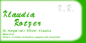 klaudia rotzer business card