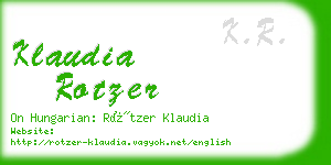 klaudia rotzer business card